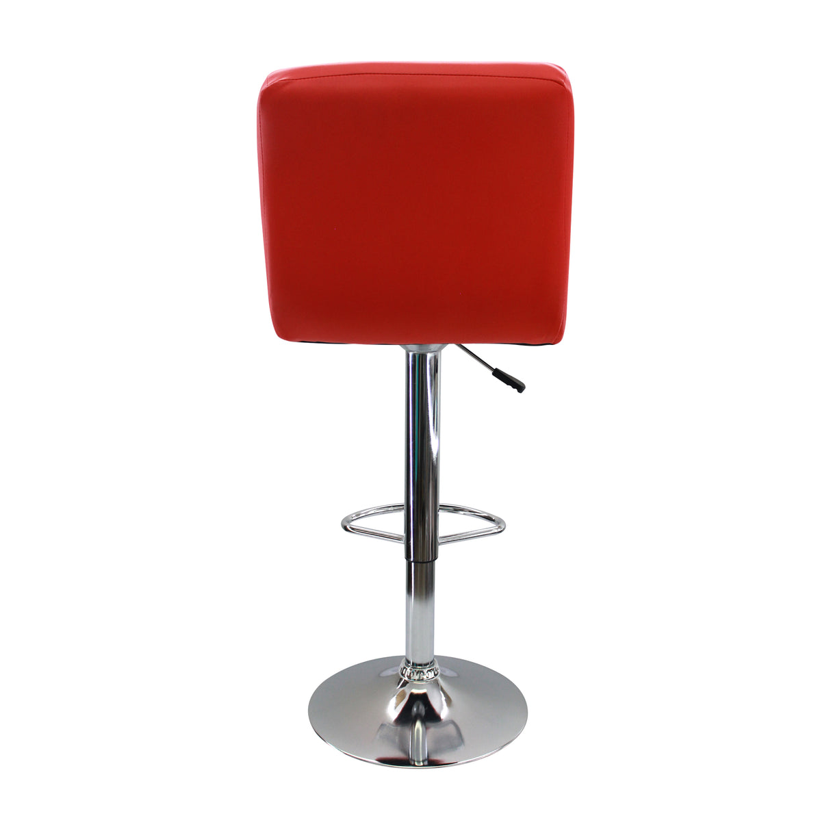 Silla Bar Confort Giratoria Altura Ajustable Roja Cuero Ecológico - SILLAS Y BUTACOS | Bylmo