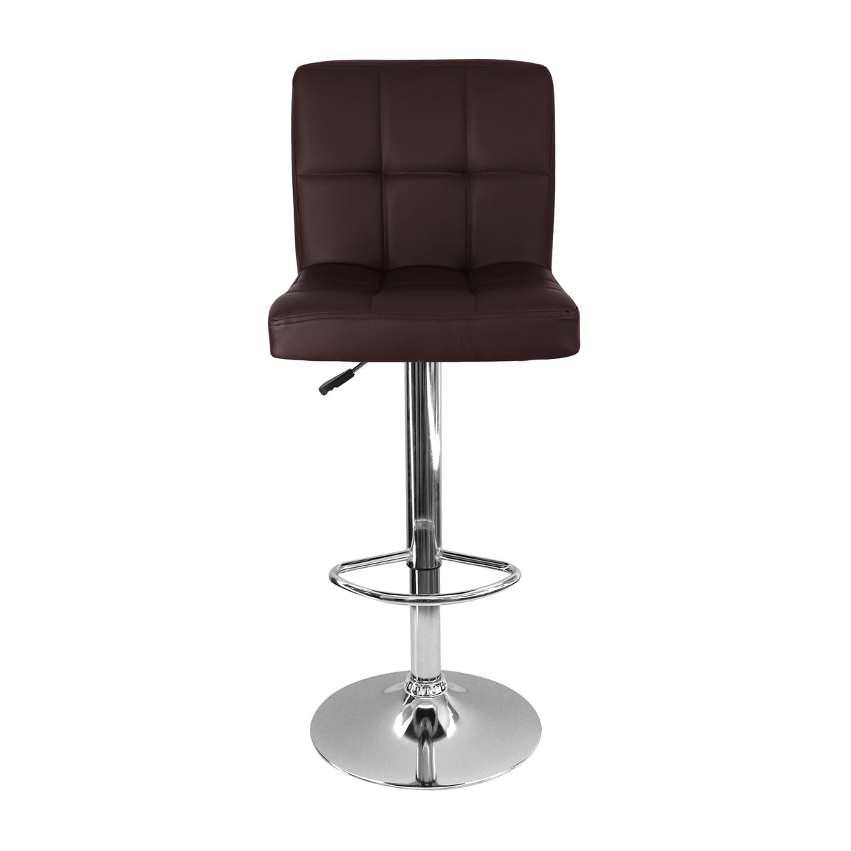 Set x 3 Sillas de Bar Confort Café Giratorias Ajustables en Altura Cuero Ecológico - SILLAS Y BUTACOS | Bylmo