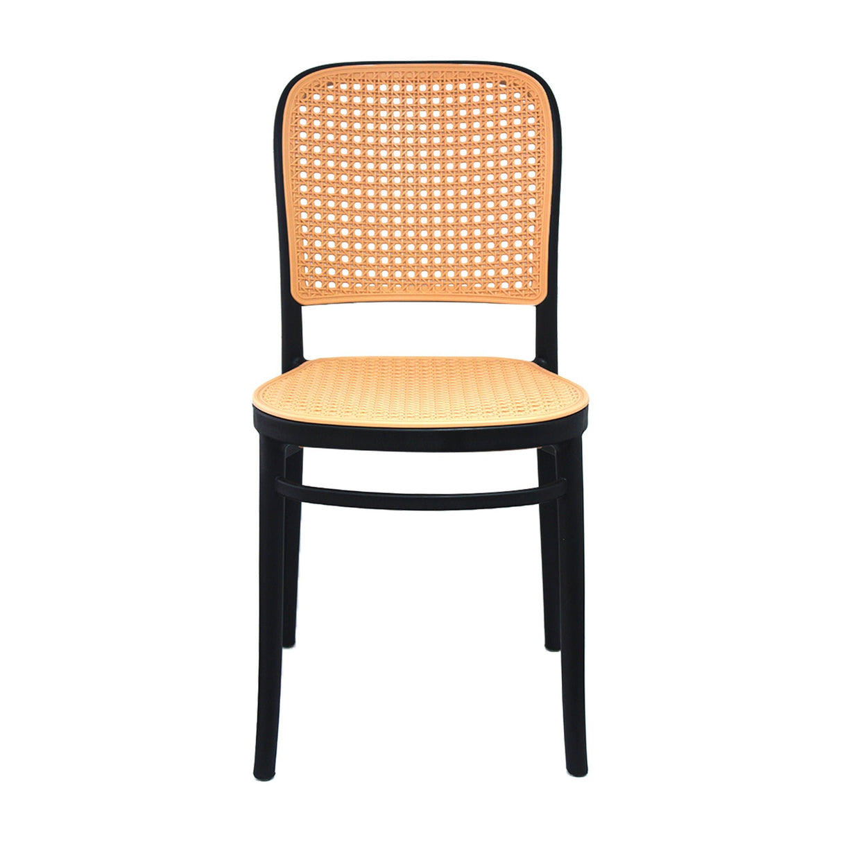 Silla de Comedor Amis Polipropileno 40x46 cm Negra y Beige Moderna - SILLAS Y BUTACOS | Bylmo