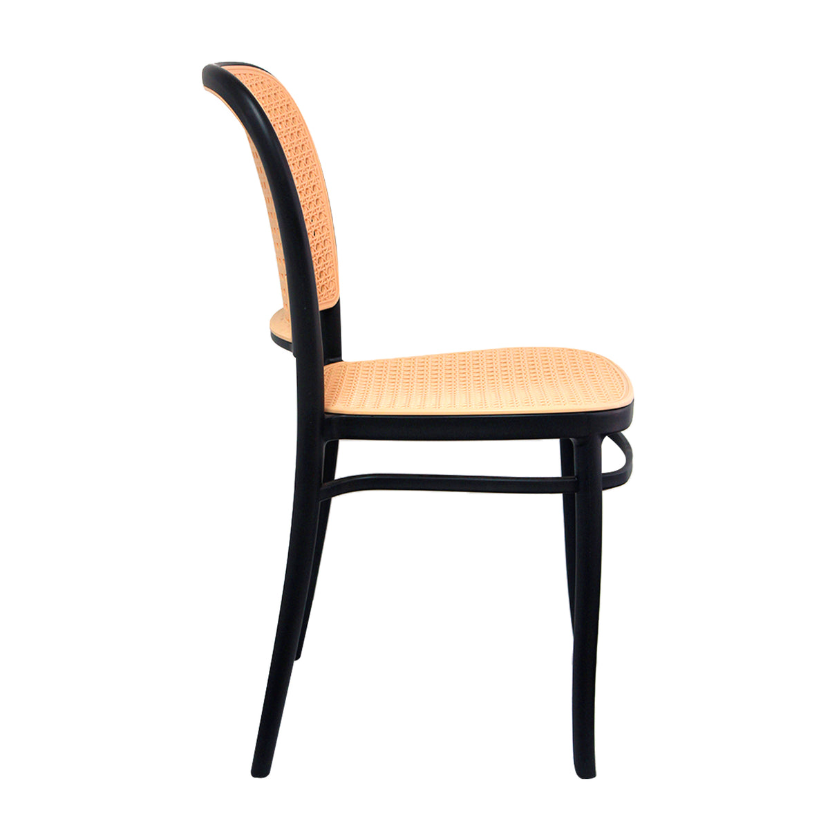 Silla de Comedor Amis Polipropileno 40x46 cm Negra y Beige Moderna - SILLAS Y BUTACOS | Bylmo