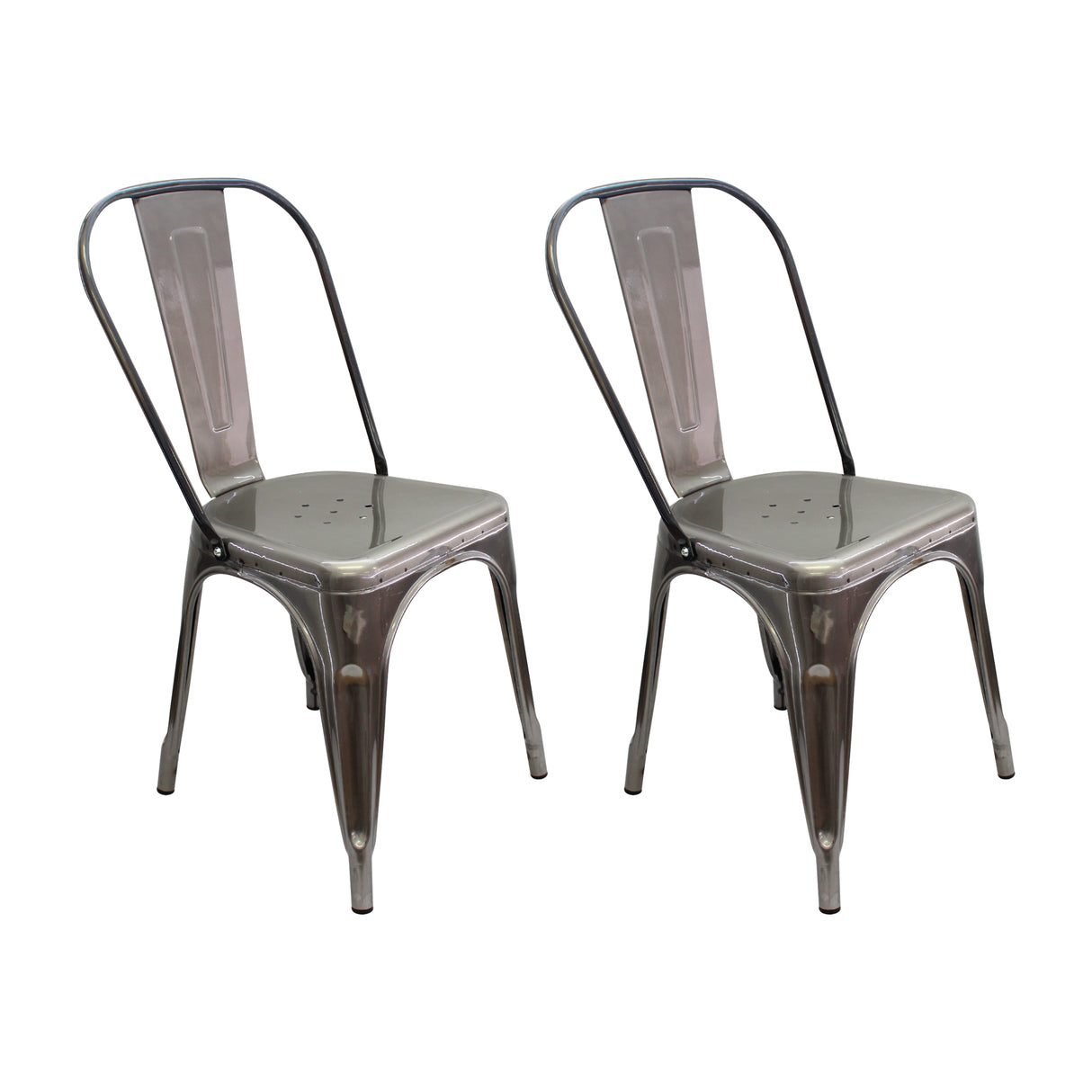 Kit x 2 Sillas Comedor Titan Tolix Rústicas 36x86 cm metal - Sillas y Butacos | Bylmo