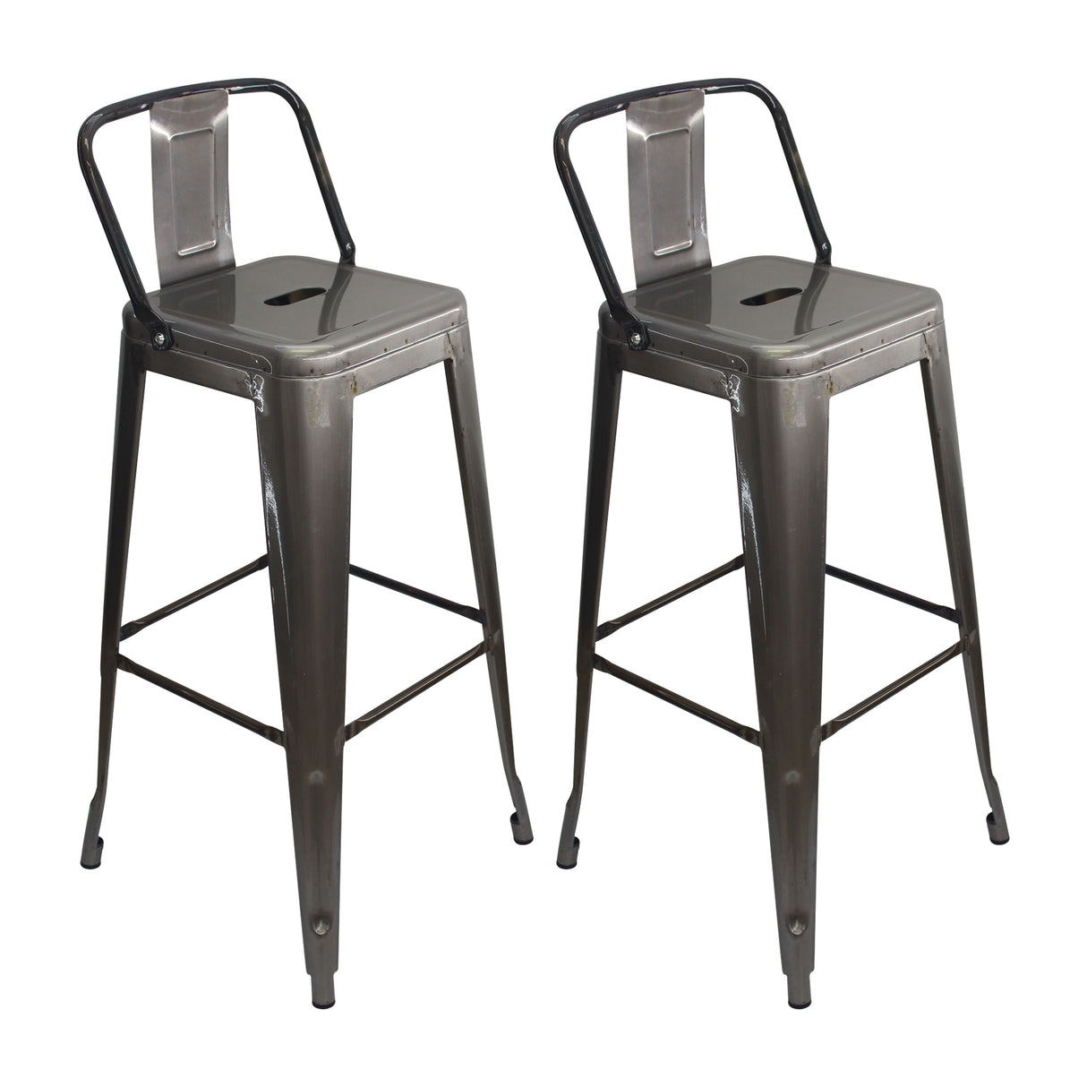 Set x 2 Sillas de Bar Titan Tolix Rústicas 41.5x78 cm Metal - Sillas y Butacos | Bylmo