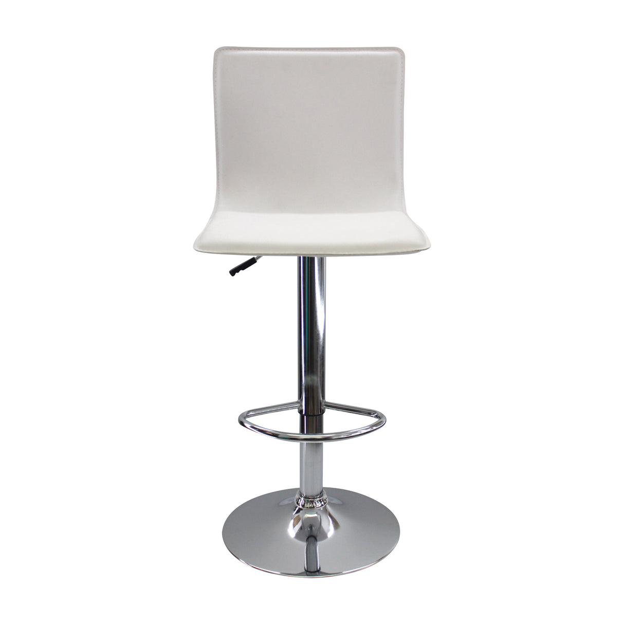 Set x 2 Sillas de Bar Wave Blanco Cuero Ecológico Altura Ajustable - Sillas y Butacos | Bylmo