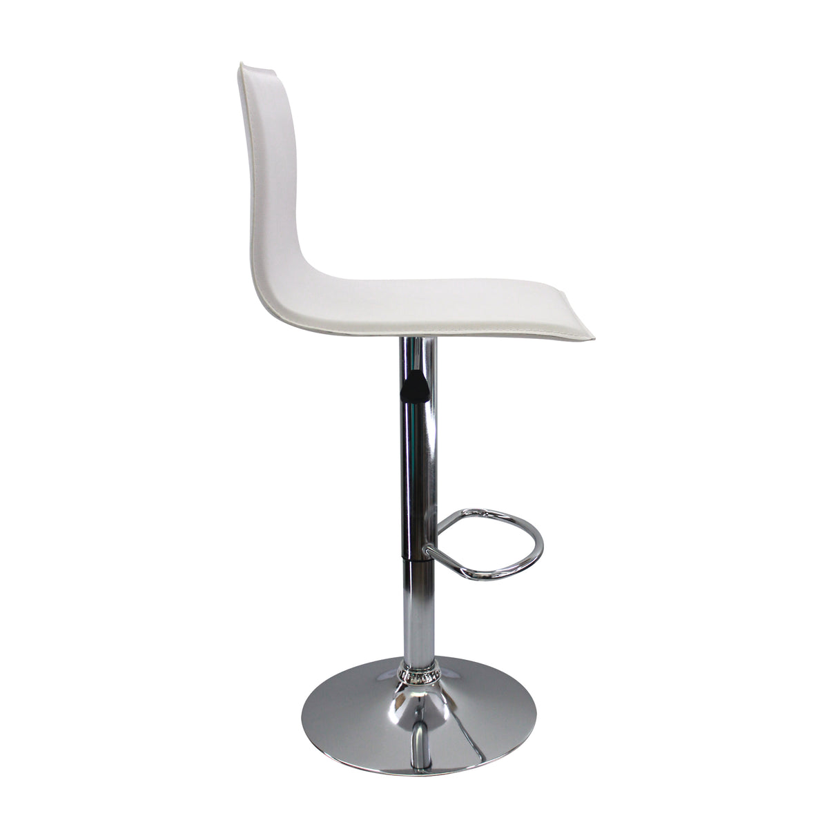 Set x 2 Sillas de Bar Wave Blanco Cuero Ecológico Altura Ajustable - Sillas y Butacos | Bylmo