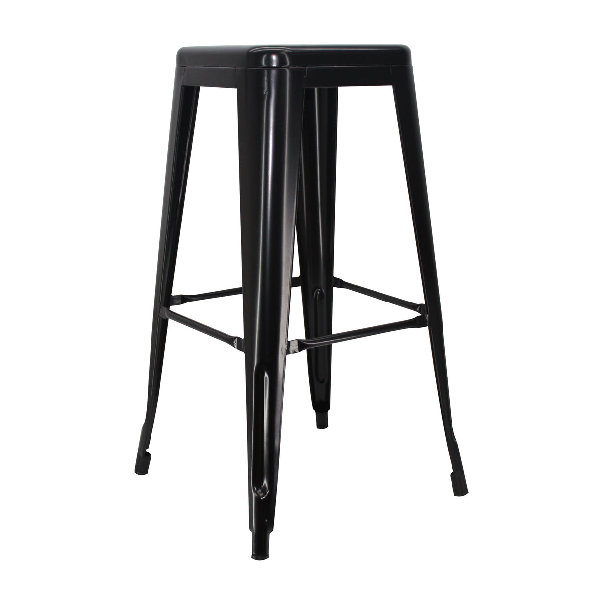 Silla Bar Titan Tolix Negro Alta Moderna 41.5x78cm Sin Espaldar - Sillas y Butacos | Bylmo