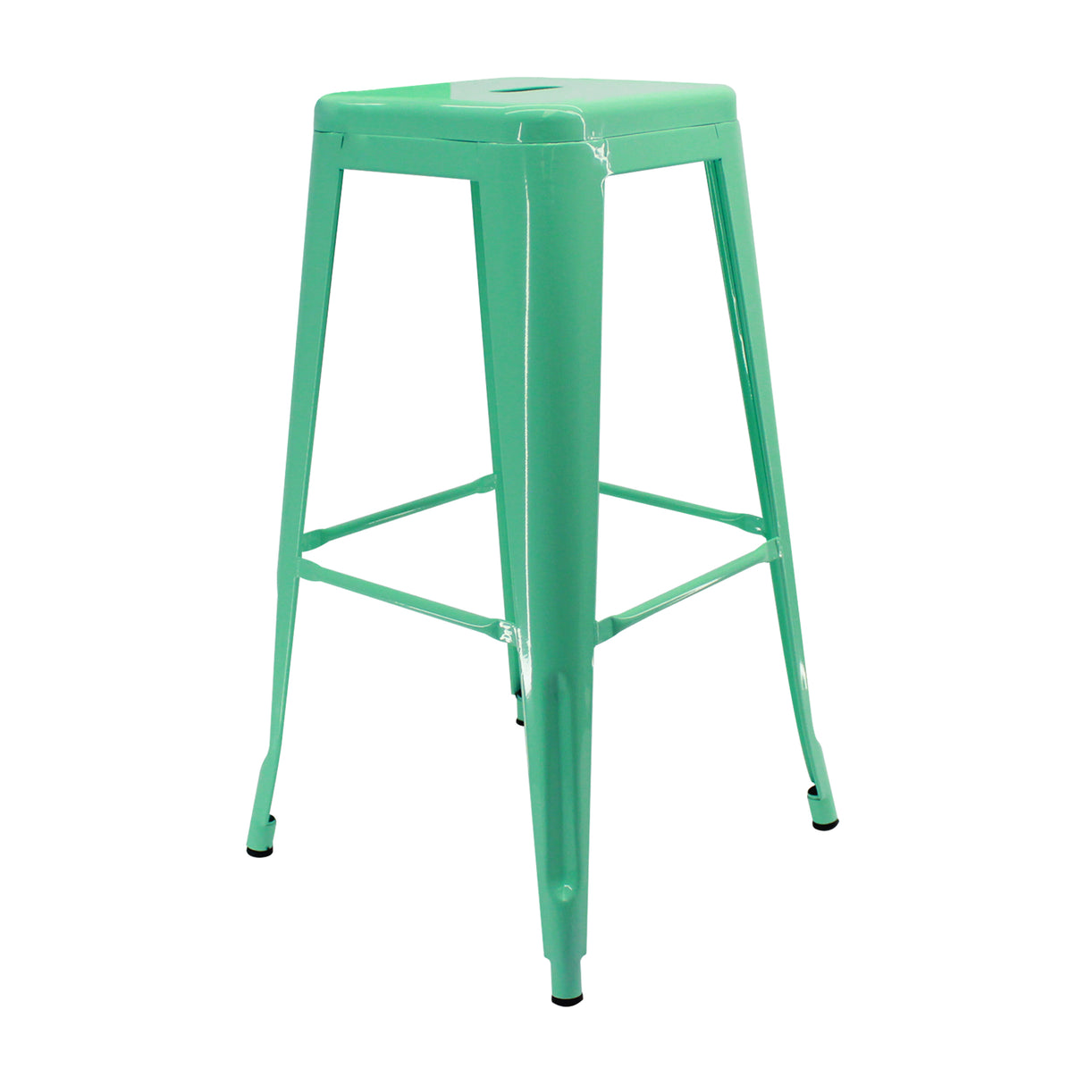 Set x 2 Sillas de Bar Titan Tolix Verde Menta Clásico 41.5x78cm Sin Espaldar - Sillas y Butacos | Bylmo