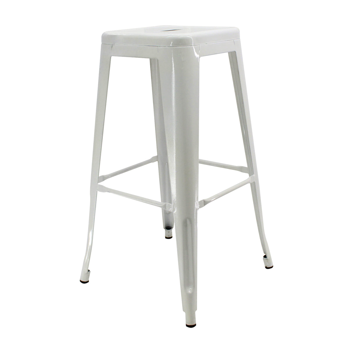 Set x 3 Sillas de Bar Titan Tolix Blanco 41.5x78cm Sin Espaldar - Sillas y Butacos | Bylmo