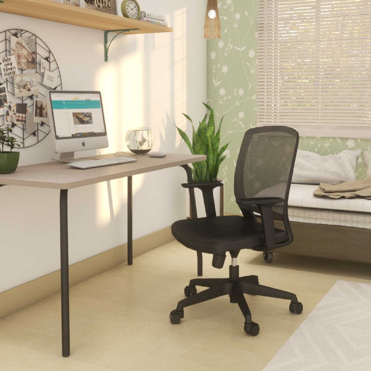 Silla de Oficina Afinity Ergonomica 63x105 cm Negra - Sillas de Oficina | Bylmo