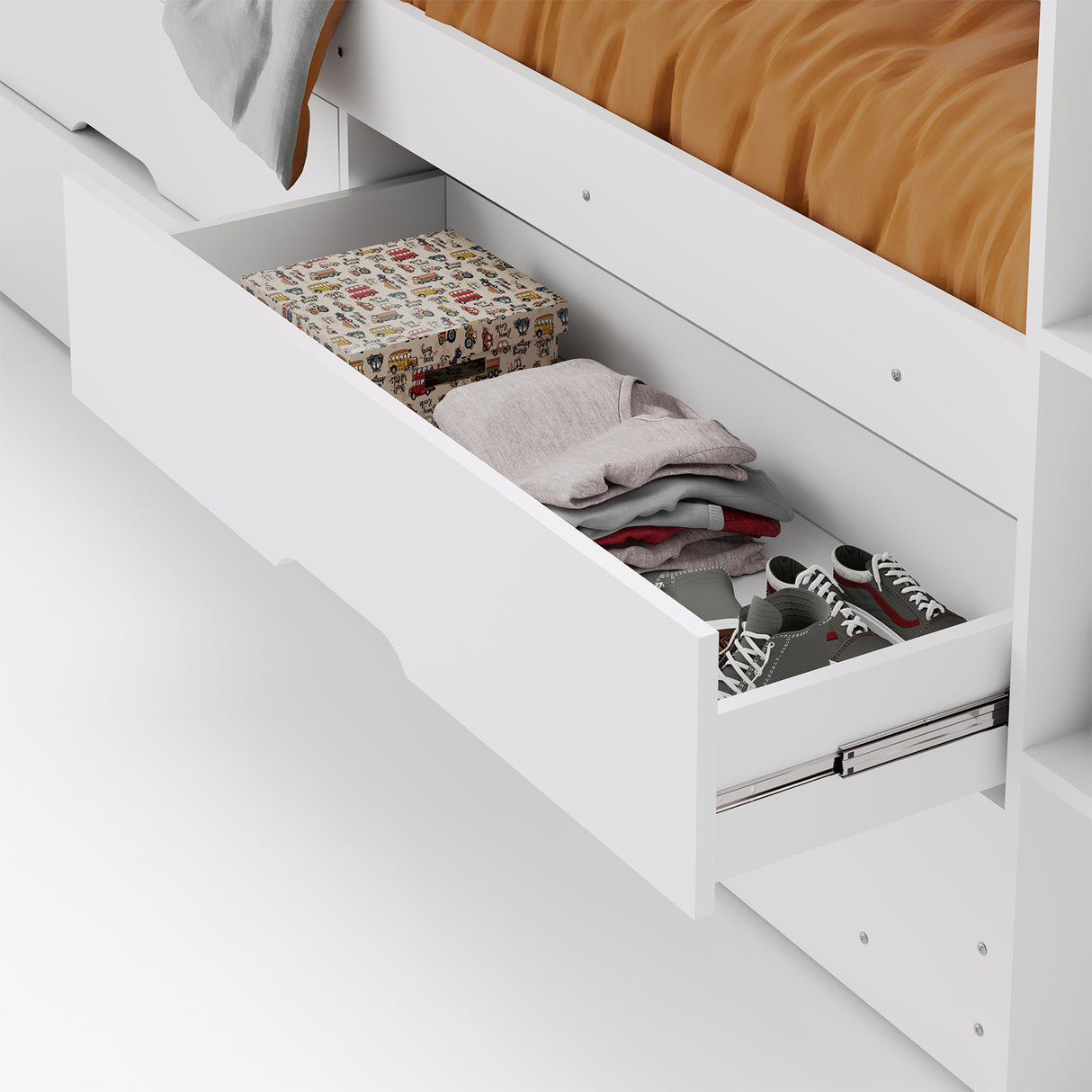 Cama Multifuncional Berlín Dinámico 232x60cm Blanco - CAMAS | Bylmo
