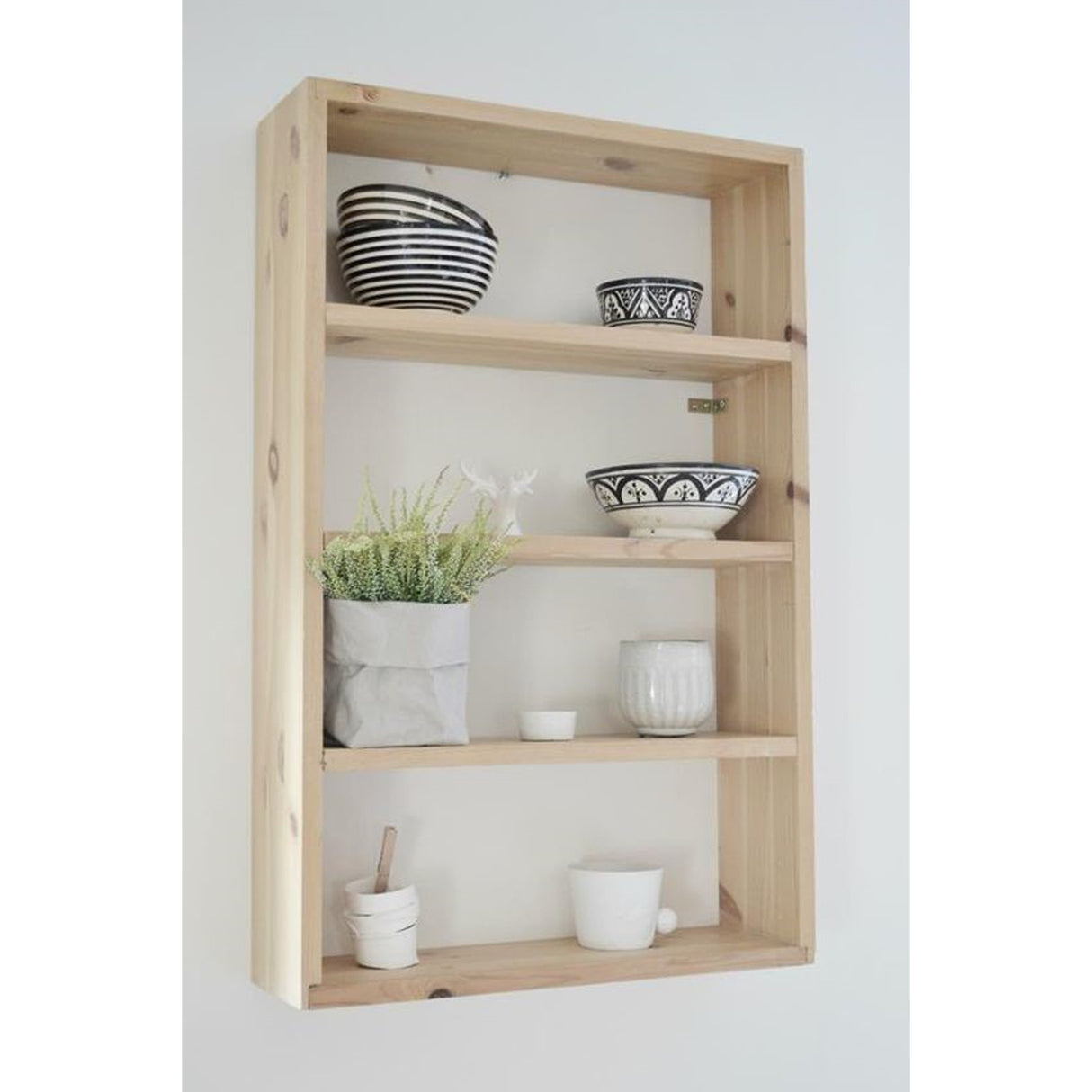 Repisa Oktober Cafe 5 entrepaños 55x80cm Madera Pino - Repisas y Percheros | Bylmo