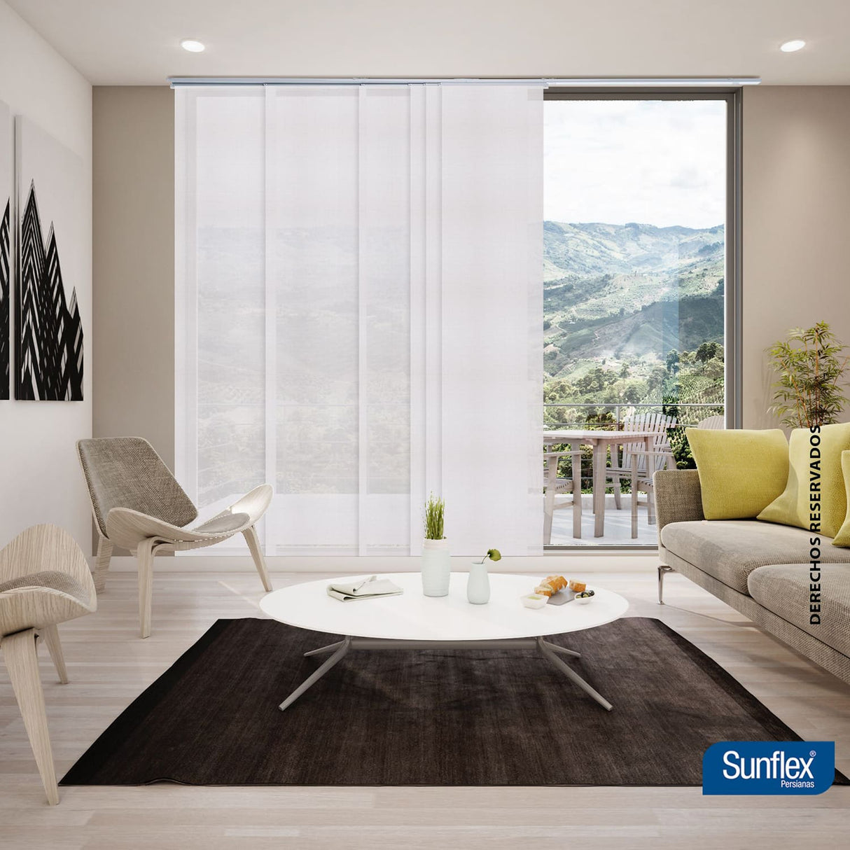 Panel Japones Clásico Solar Screen 300x220cm Gris - Cortinas y Persianas | Bylmo