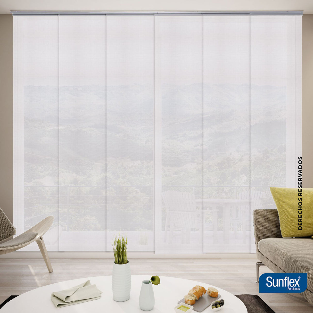 Panel Japones Clásico Solar Screen 300x220cm Gris - Cortinas y Persianas | Bylmo