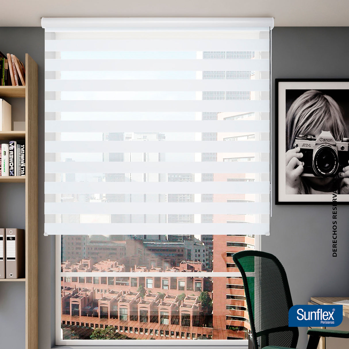 Cortina Roller Duo Coren Roll 180x220cm Blanco - Cortinas y Persianas | Bylmo