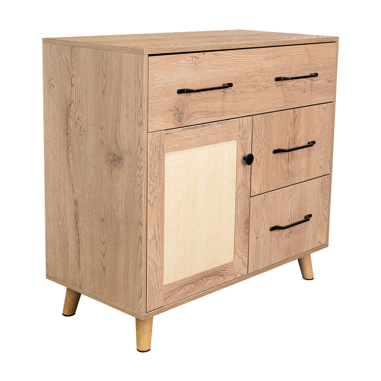 Cajonera Natura Moderna Madera 90x87cm con 3 Cajones - Cajoneras y Comodas | Bylmo