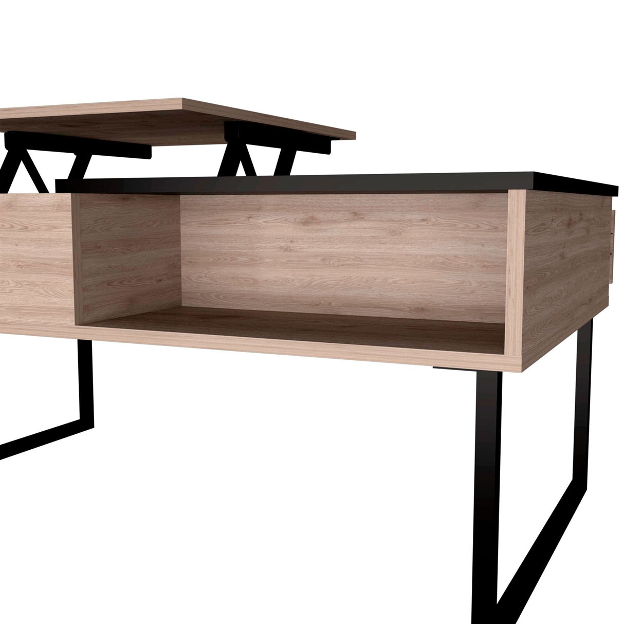 Mesa de Centro Extensible Funcentral Ceniza Wengue 101.5x45.7cm con Un Cajón - Mesas de Centro | Bylmo
