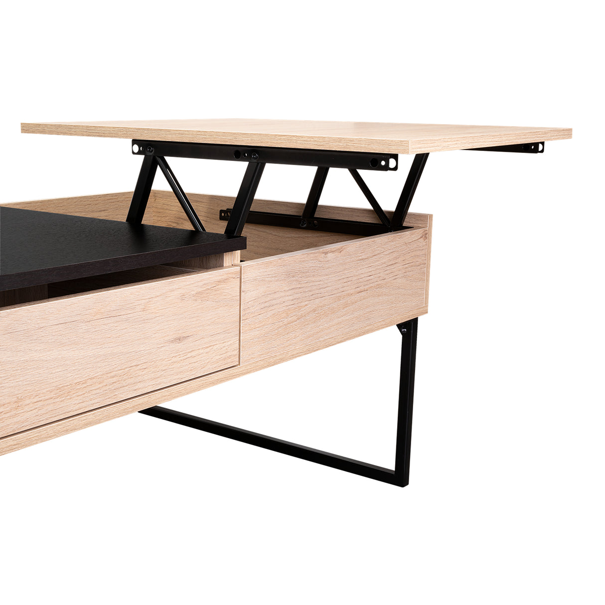 Mesa de Centro Extensible Funcentral Rovere Wengue 101.5x45.7cm con Un Cajón - Mesas de Centro | Bylmo