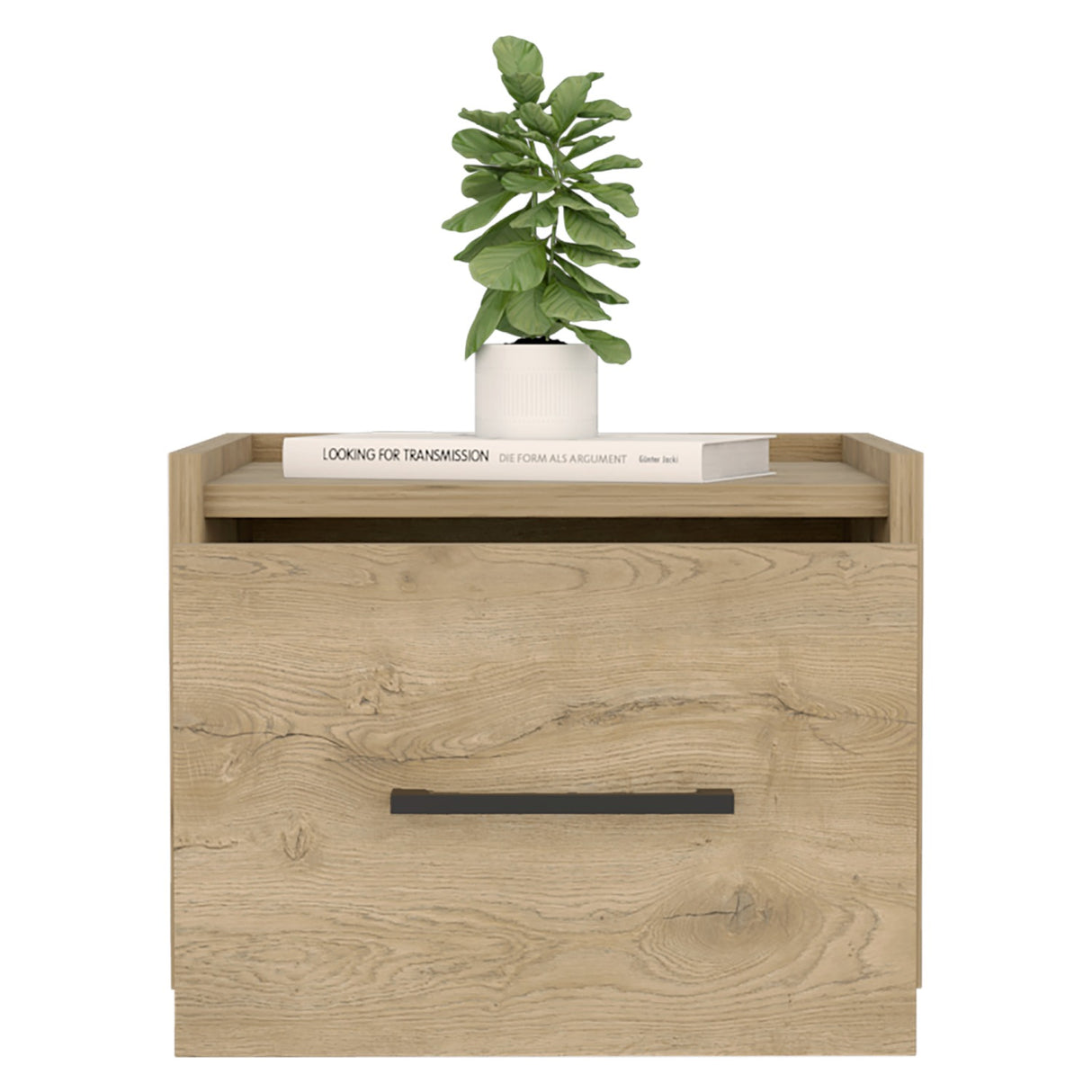 Mesa de Noche Boa 35x25cm Macadamia con Un Cajón - Mesas de Noche | Bylmo