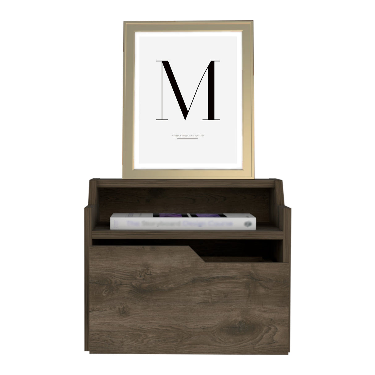 Mesa de Noche Busan 40x33cm Bellota Flotante con Un Cajón - Mesas de Noche | Bylmo