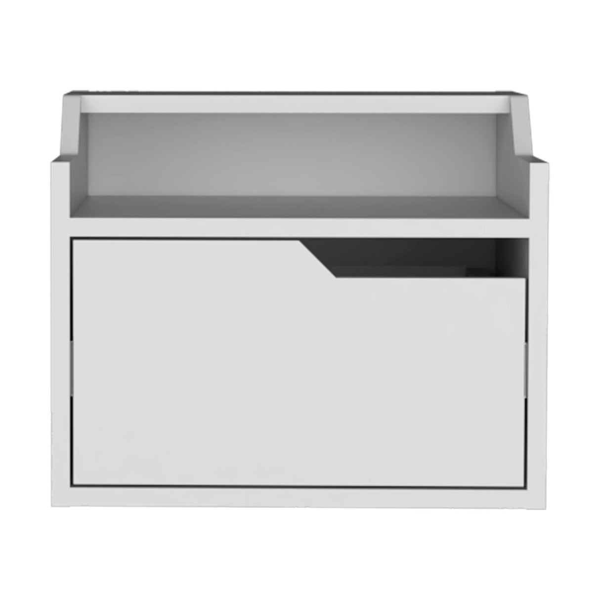 Mesa de Noche Busan 40x33cm Blanco Flotante con Un Cajón - Mesas de Noche | Bylmo