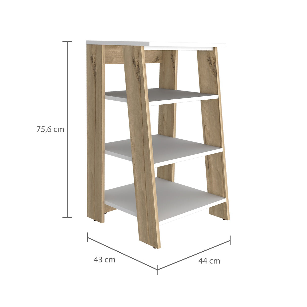 Mueble para Baño Bi Color 44x75.6cm Blanco con Patas y Entrepaños - Muebles para Baño | Bylmo