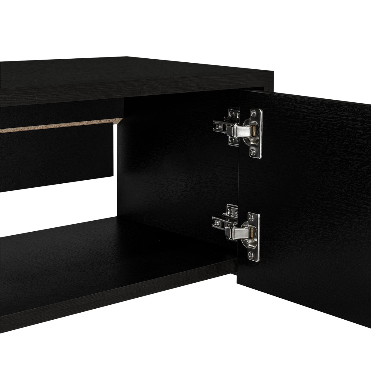 Repisa para TV Glen 125.1x26.8cm Wengue Flotante para TV Más de 85 pulgadas - MUEBLES DE TV | Bylmo