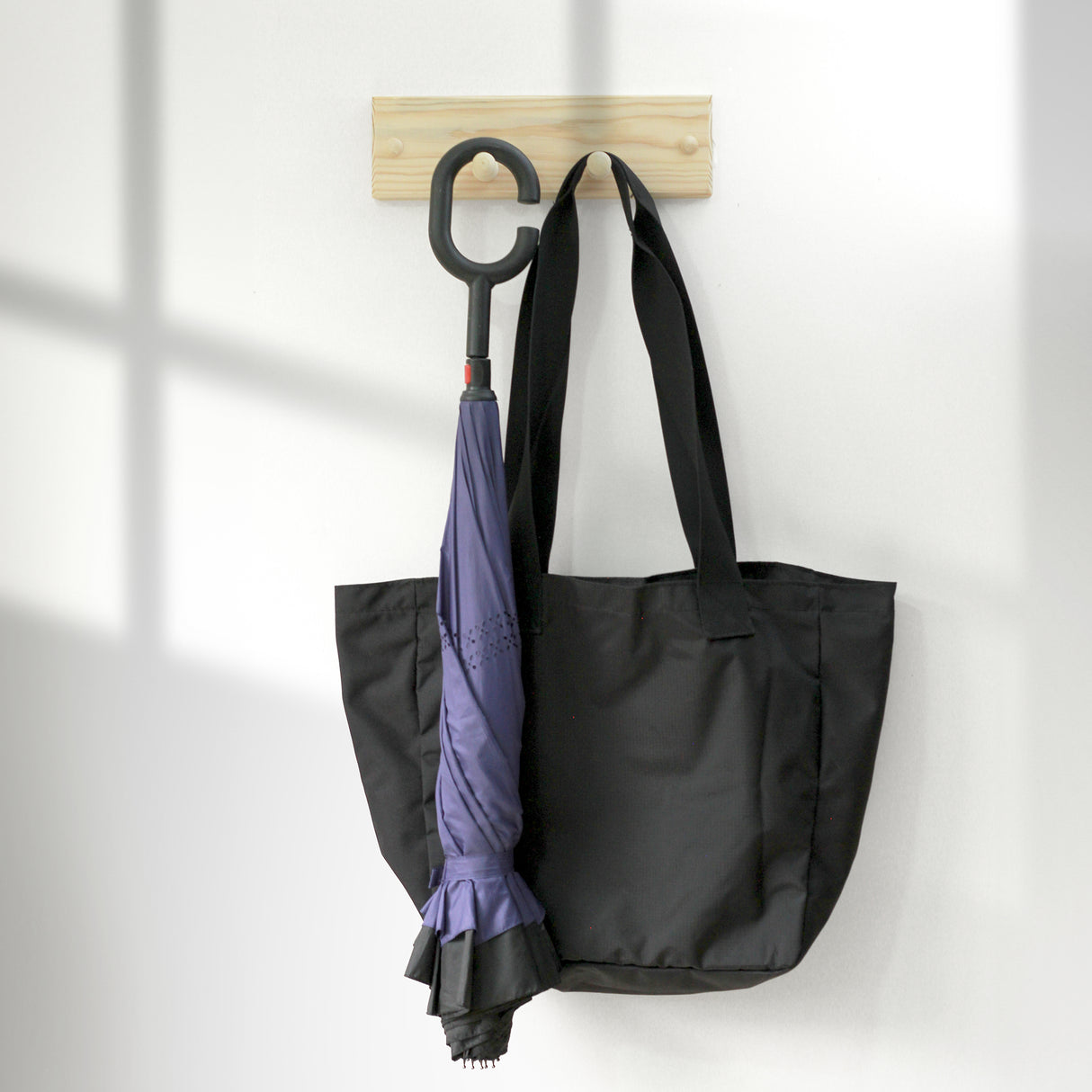 Perchero Rectangular Rústico Natural 2 Ganchos 30 x 11 cm - Repisas y Percheros | Bylmo