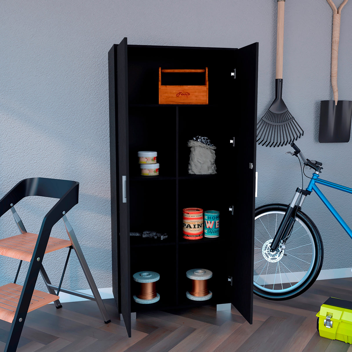 Alacena Double Wengue 81x180cm 2 Puertas - Alacenas y Muebles Microondas | Bylmo