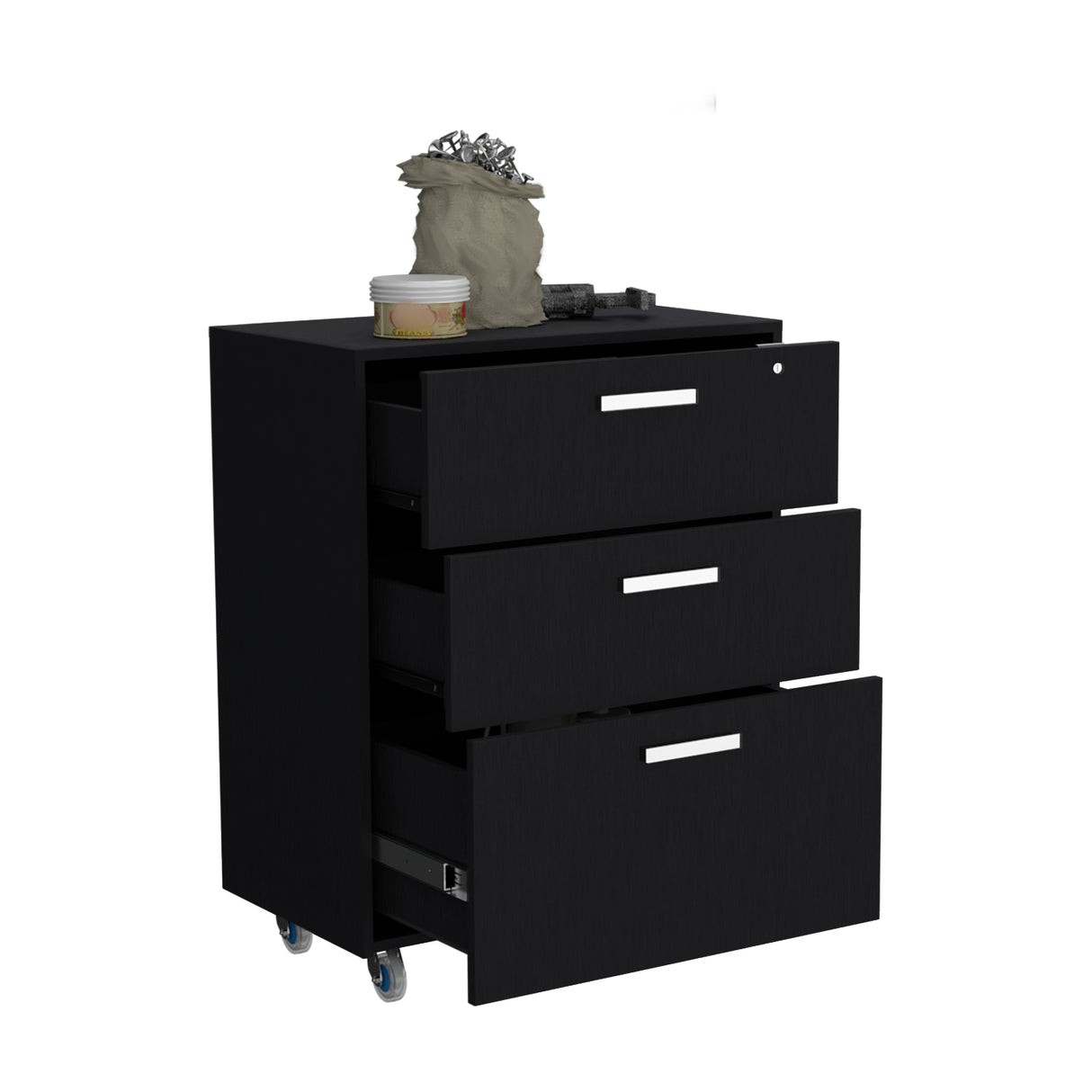 Archivador SlowGav Wengue 70x90cm con Cerradura y Rodachines - Archivadores | Bylmo