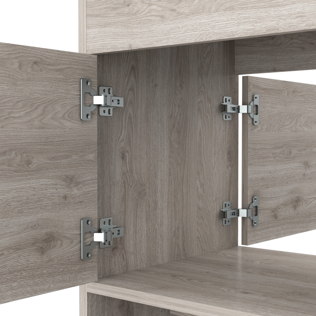 Bar Bajo Bi Color 90x95cm Ceniza con Portabotellas - Bares | Bylmo