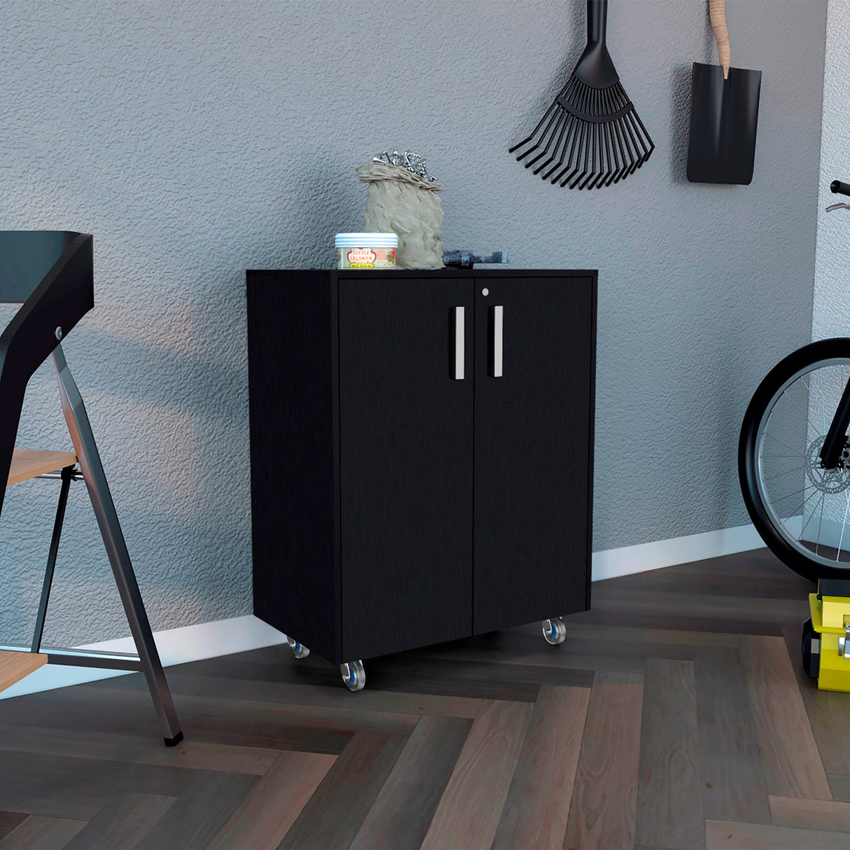 Mueble Auxiliar Basic Wengue 70x90cm con Ruedas - Barras y Muebles Auxiliares | Bylmo