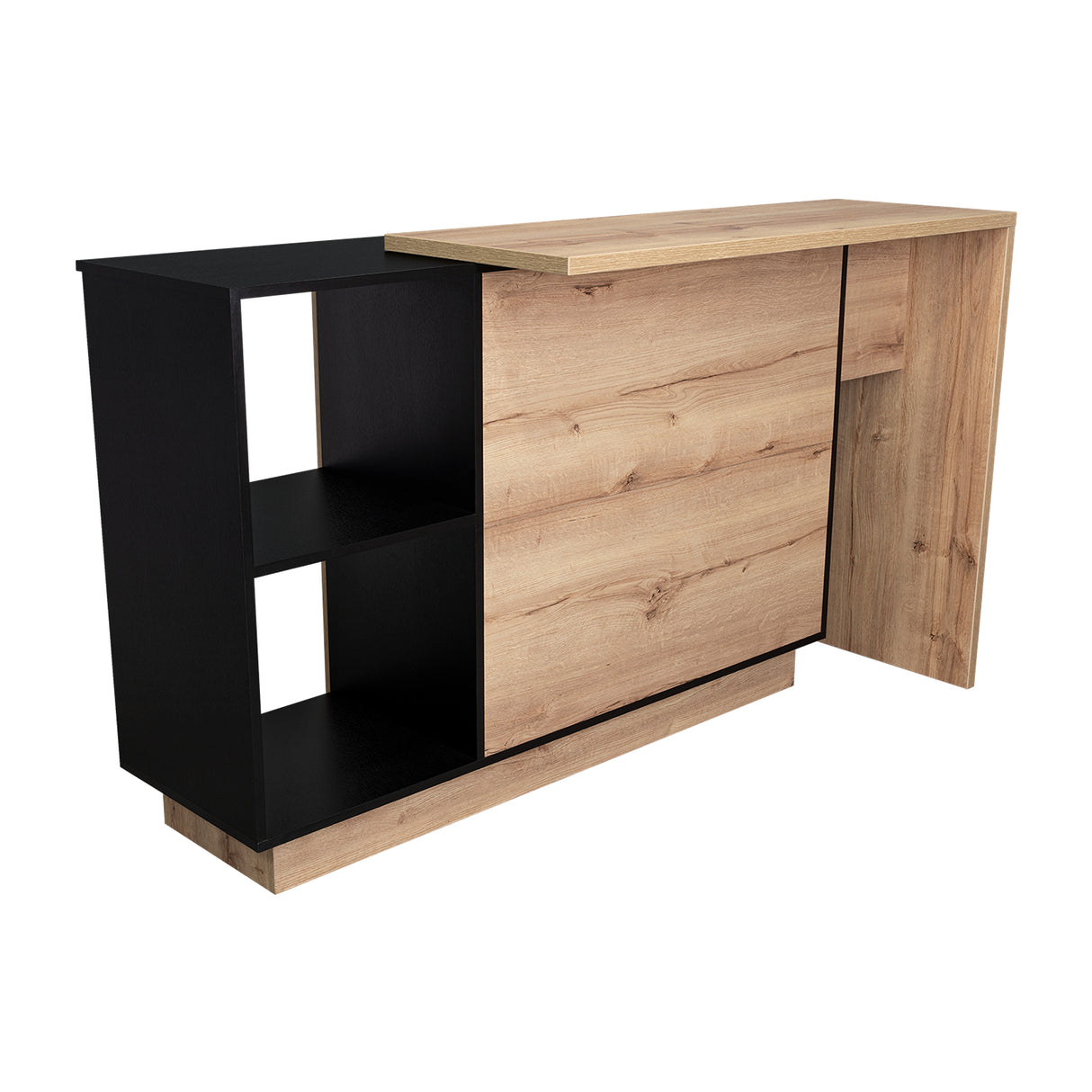 Isla de Cocina Sicilia 150x90cm Wengue con Entrepaños - Barras y Muebles Auxiliares | Bylmo