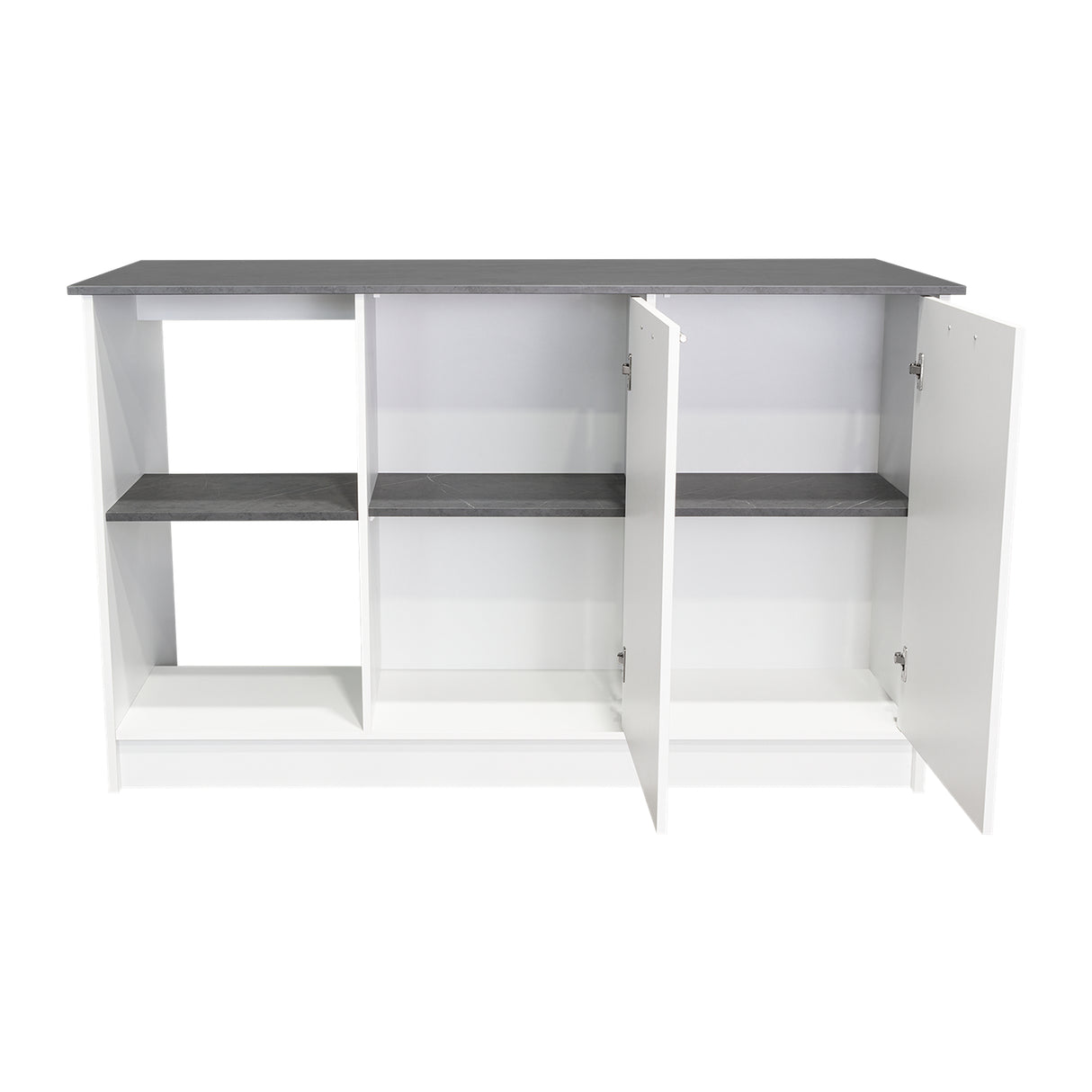 Isla de Cocina Juniper 150x90cm Onix Moderna con Entrepaños - Barras y Muebles Auxiliares | Bylmo