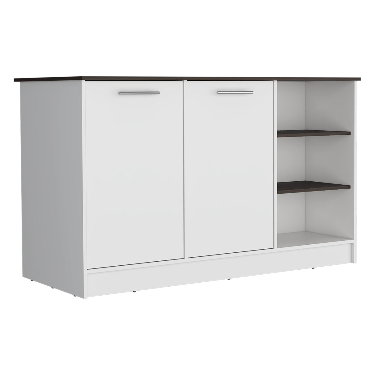 Isla de Cocina Ginger Blanco 150x90.6cm Diseño Moderno - Barras y Muebles Auxiliares | Bylmo