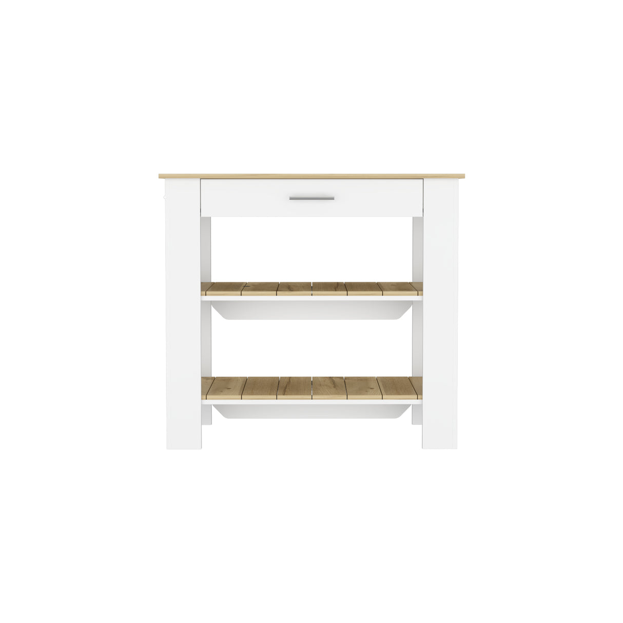 Isla de Cocina Cala Macadamia 101.7x93.4cm con Entrepaños - BARRAS Y MUEBLES AUXILIARES | Bylmo