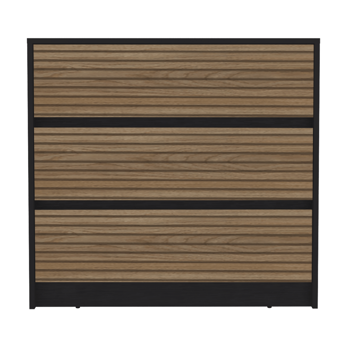 Cajonera Austin Wengue y Miel 85x80cm Con Tres Cajones - Cajoneras y Comodas | Bylmo