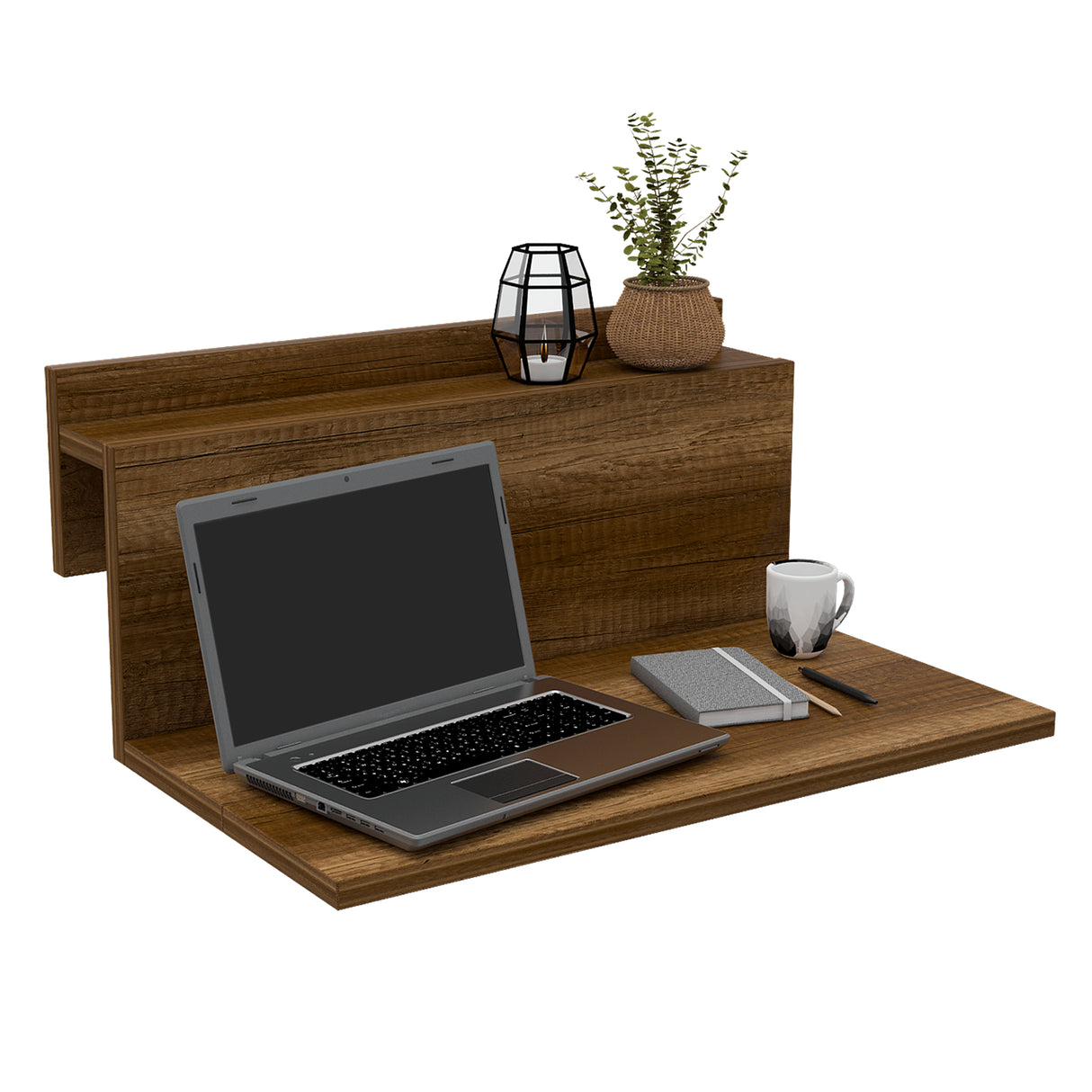 Escritorio Flotante Terraza Office Caramelo 78x36.3cm Minimalista - Escritorios | Bylmo