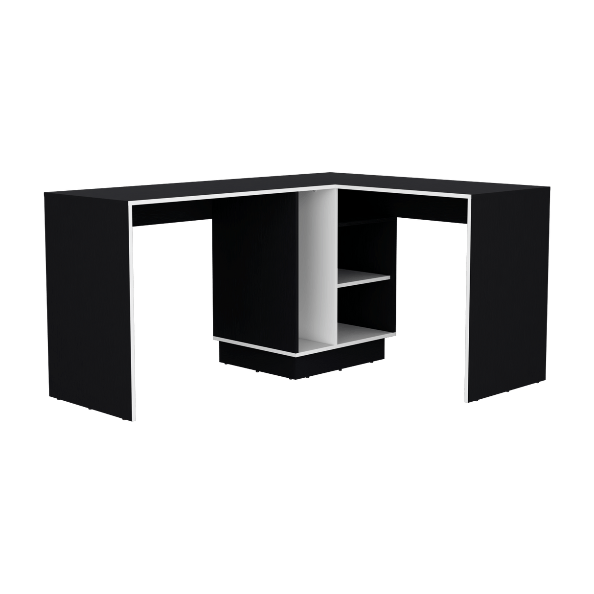 Escritorio en L Rookie Wengue 151.5x76.5cm con Organizador de Libros - Escritorios | Bylmo