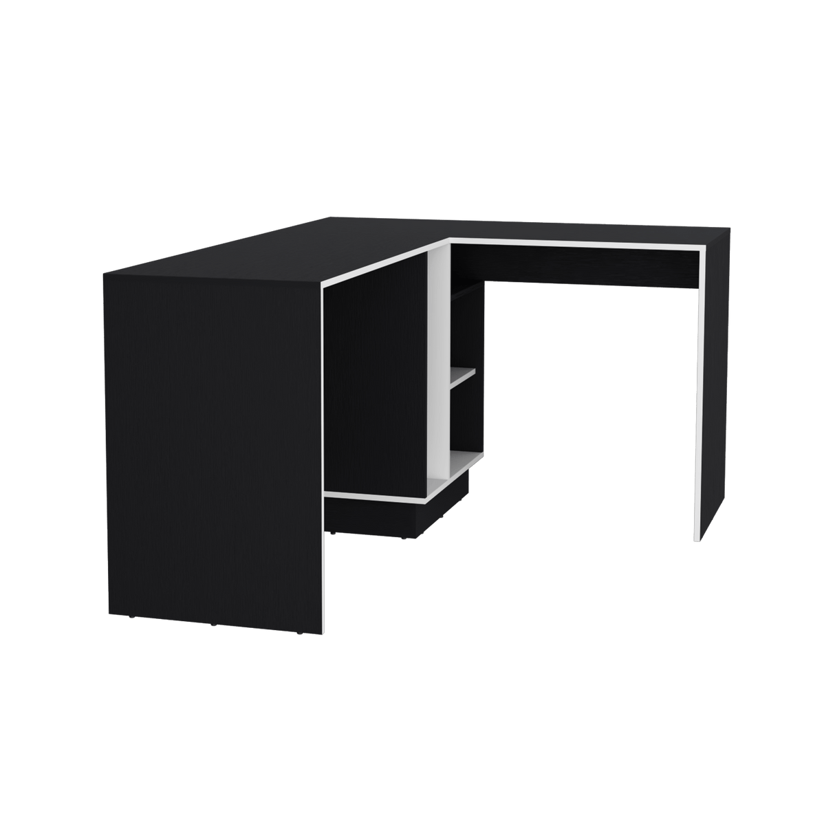 Escritorio en L Rookie Wengue 151.5x76.5cm con Organizador de Libros - Escritorios | Bylmo