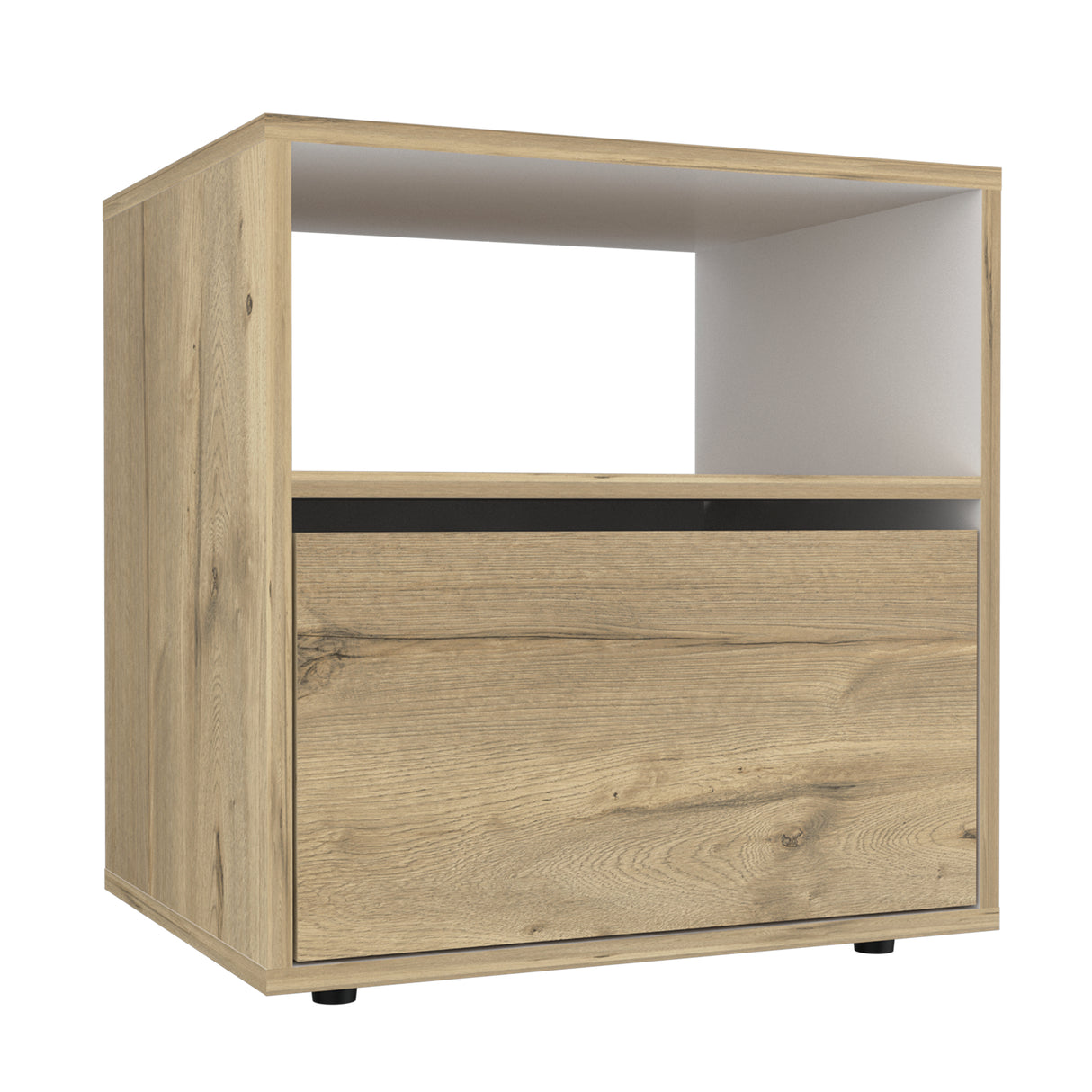 Mesa de Noche Sleep S 50x52cm Duna con Compartimiento - Mesas de Noche | Bylmo