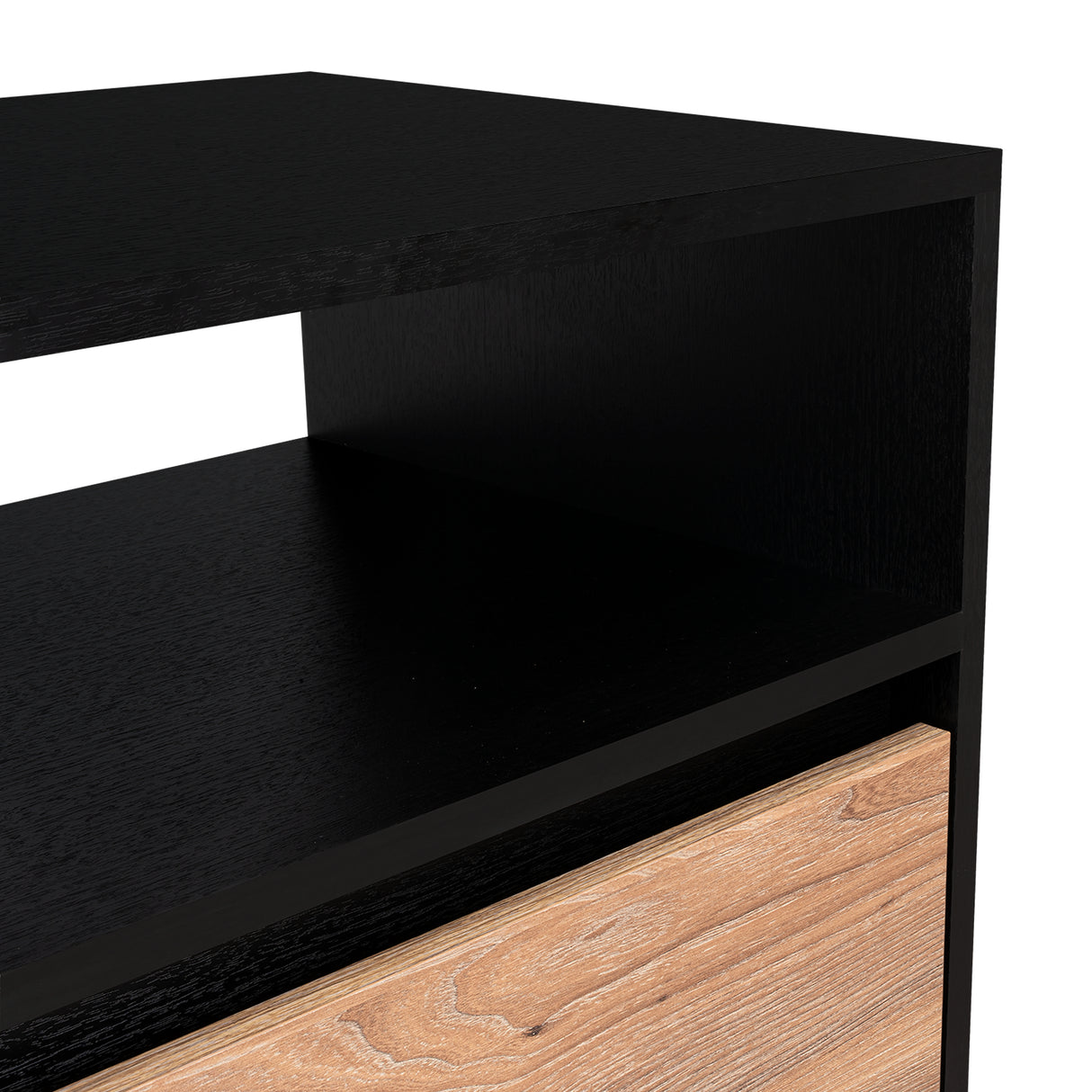 Mesa de Noche Austin Wengue 48x52cm con Un Cajón - Mesas de Noche | Bylmo