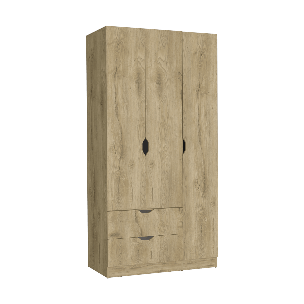 Closet Basilea Macadamia 90x180cm con Dos Cajones - Closets | Bylmo