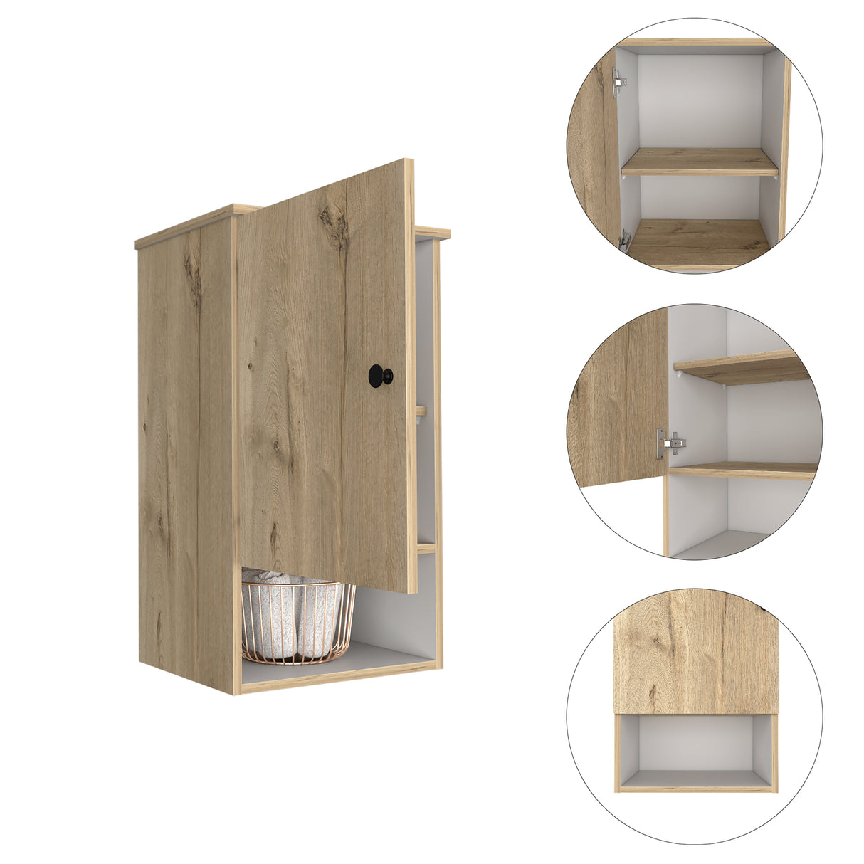 Gabinete de Baño Bi Color Duna 41.2x72.6cm con Entrepaños y Puerta - Gabinetes de Baño | Bylmo