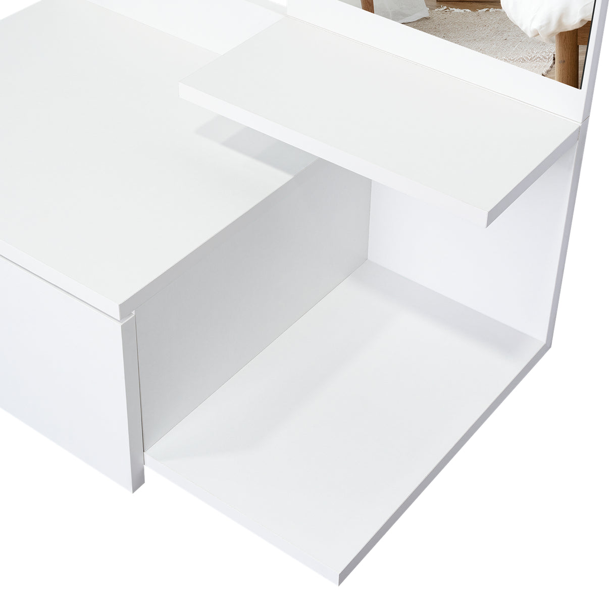 Recibidor Vienna Blanco 60.1x91.95cm con Espejo - Bifes y Arrimos | Bylmo