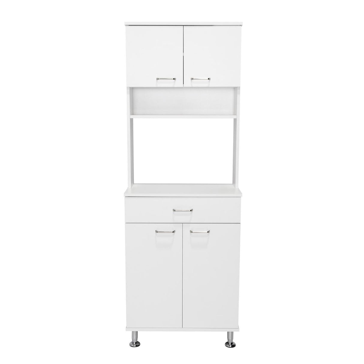 Alacena Polyvalent Blanco 60x169cm con Un Cajón Deslizante - Alacenas y Muebles Microondas | Bylmo