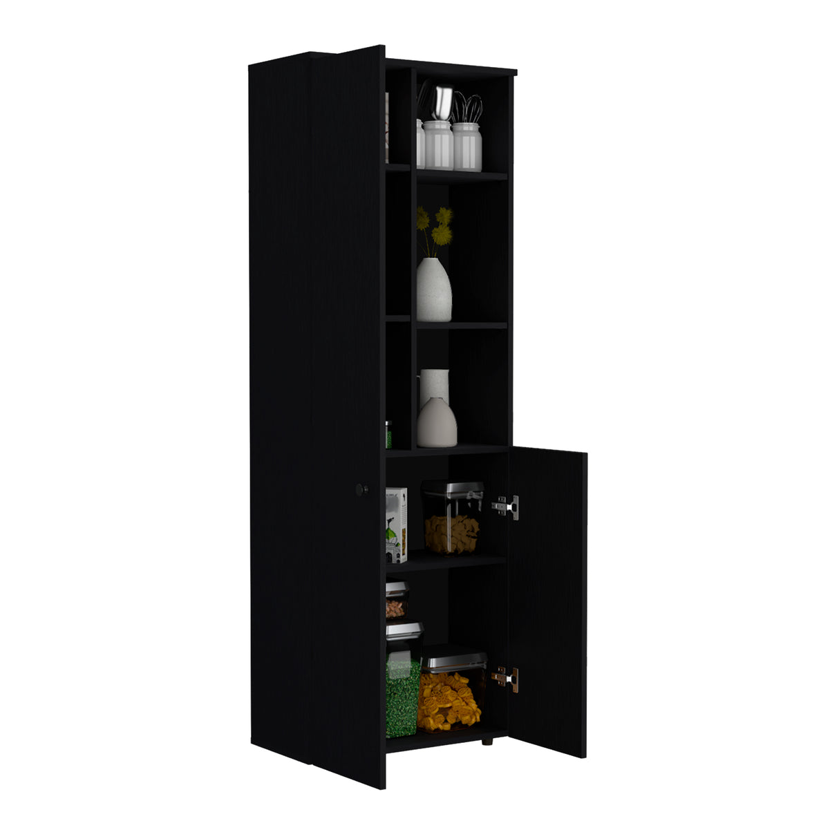 Alacena Konik Wengue 60x170cm con Dos Puertas - Alacenas y Muebles Microondas | Bylmo