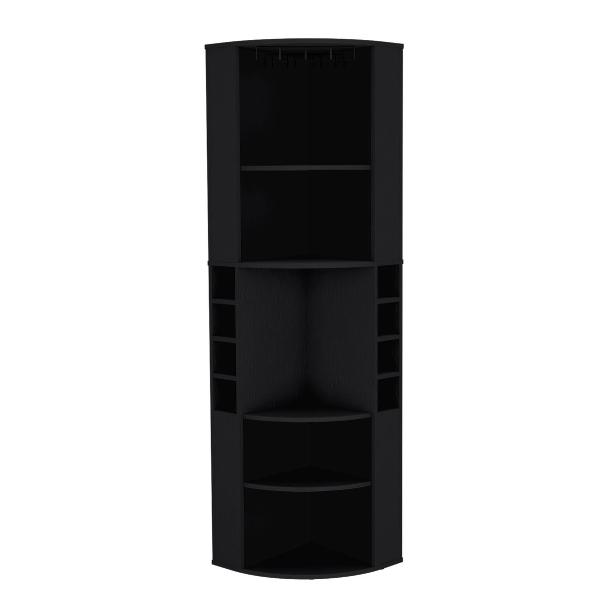 Bar Esquinero Oban Wengue 47.1x180cm con Portacopasy Portabotellas - BARES | Bylmo