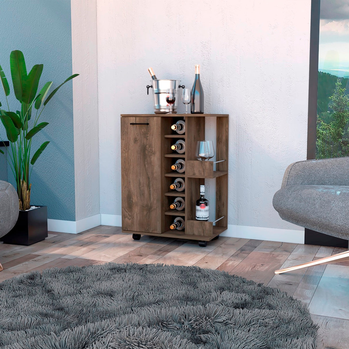 Bar Bajo Andorra Bellota 60x82.1cm con Portabotellas - Bares | Bylmo