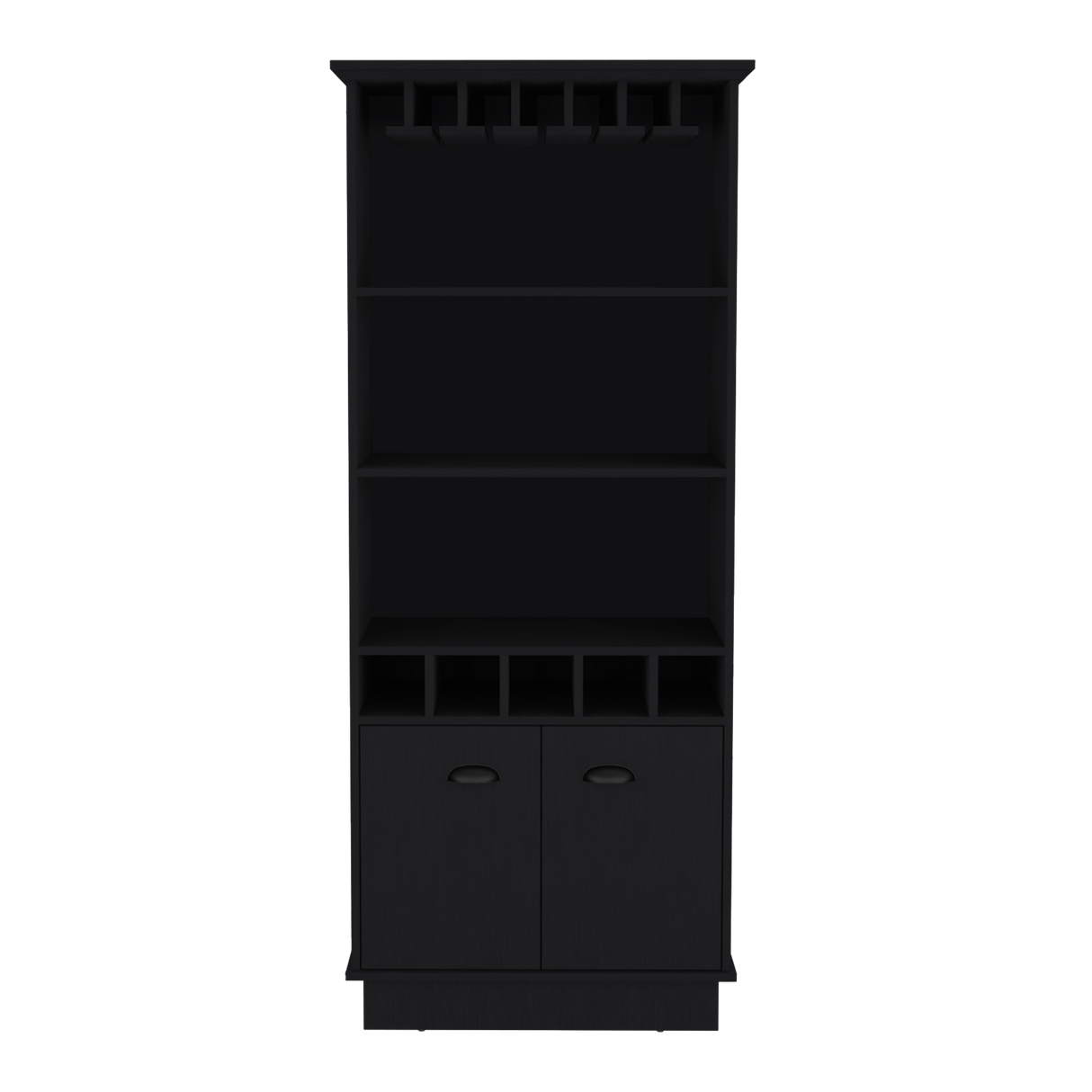 Bar Dundee Wengue 74.7x177cm con Portacopas y Portabotellas - Bares | Bylmo