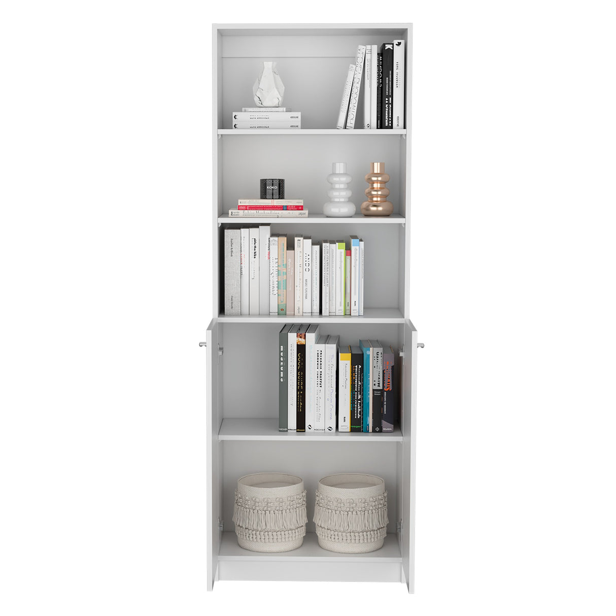 Biblioteca Home Maxi Blanco 62.8x180.6cm con Cuatro Entrepaños - Bibliotecas y Estanterías | Bylmo
