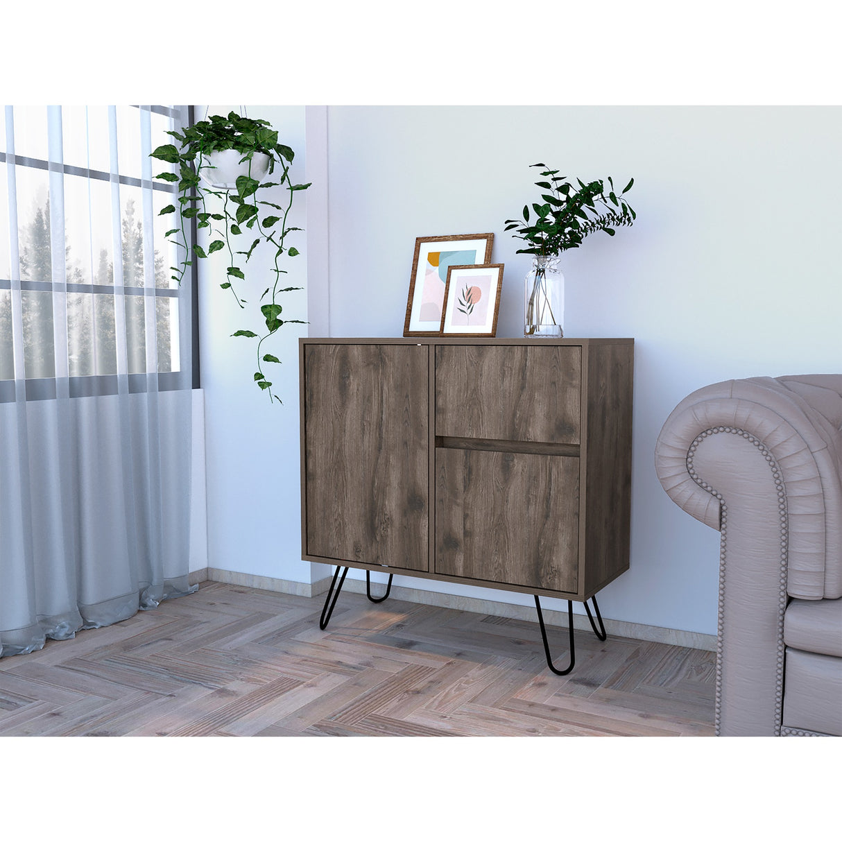 Aparador Zeta Bellota 80x80cm con Tres Cajones y Patas - Cajoneras y Comodas | Bylmo